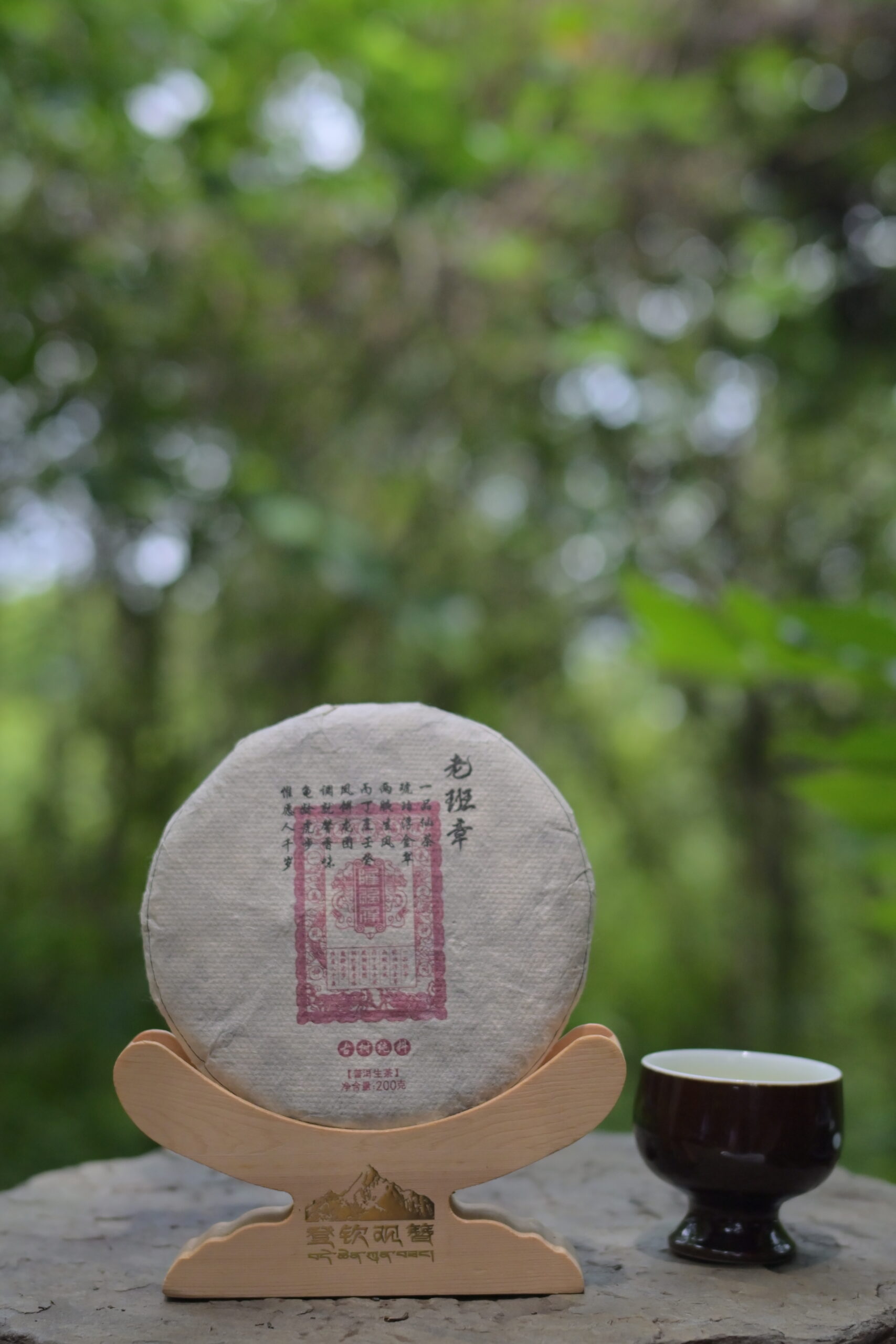 勐臘貢古樹純料普洱生茶 200克茶餅展示