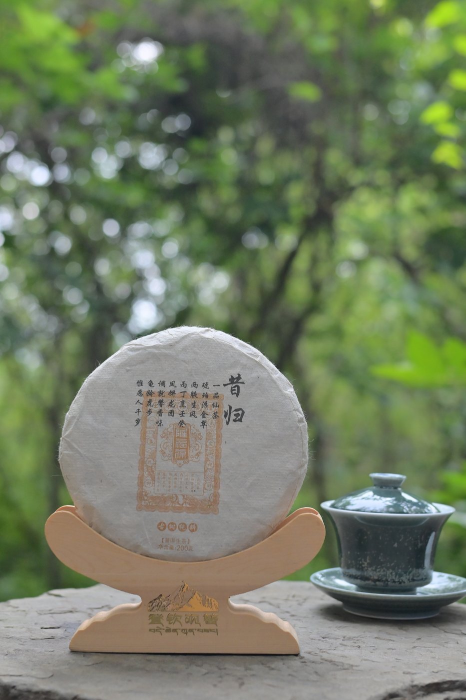 昔歸古樹純料普洱生茶 正面近景